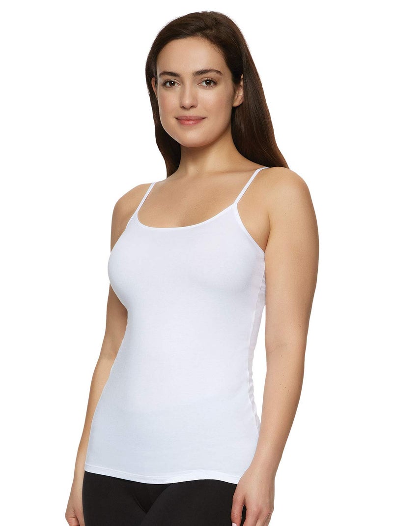 Felina Adjustable Camisole Tank Top - Premium Micro Modal Womens Tank Tops - Soft, Breathable, and Versatile Undergarment Black White - Image 4